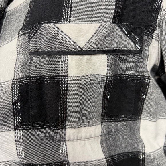 Victoria's Secret Plaid Metallic Sleep Shirt Flannel Button-Down Lace Hem L EUC - Picture 16 of 16